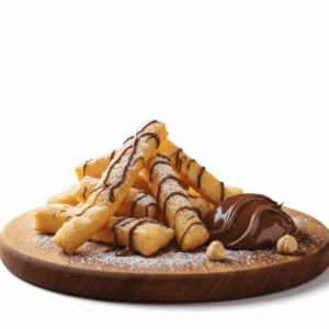 straccetti di pasta pizza fritti con nutella