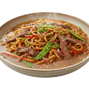 ramen in brodo con manzo