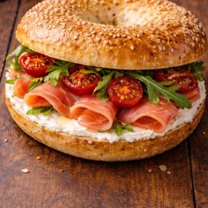 salmon bagel
