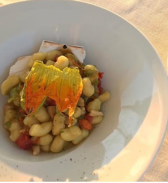 Gnocchi di Patate con Capesante e fiori di Zucchine