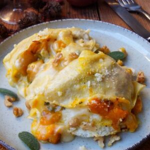 Crepes con Zucca, Gorgonzola e Pancetta